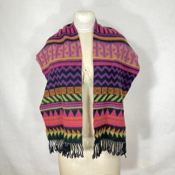 David & Young Collection Soft Than Cashmere Geometric Print Colorful Scarf Wrap - Picture 1 of 4